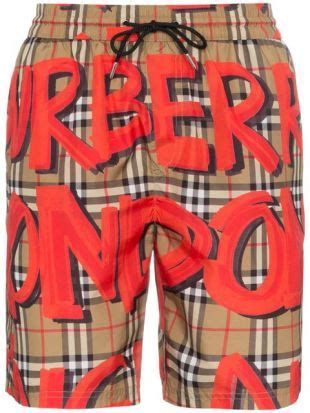 burberry graffiti swim shorts|More.